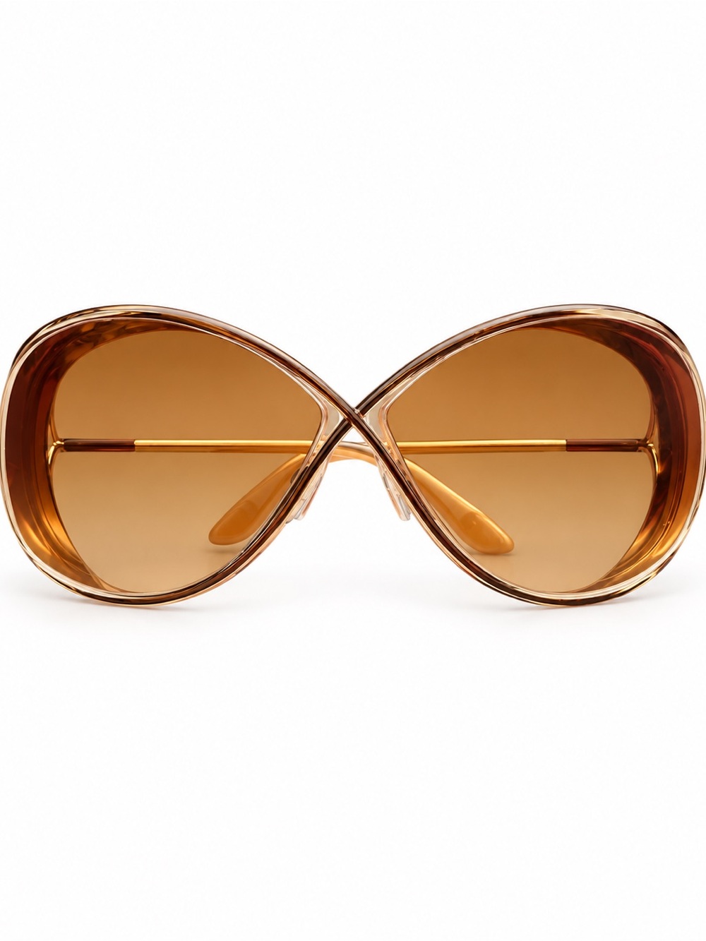 Tom Ford Miranda TF130 28F Oversized Butterfly Sunglasses Made in Italy